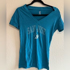 NHL Teal V-Neck Women's Tee